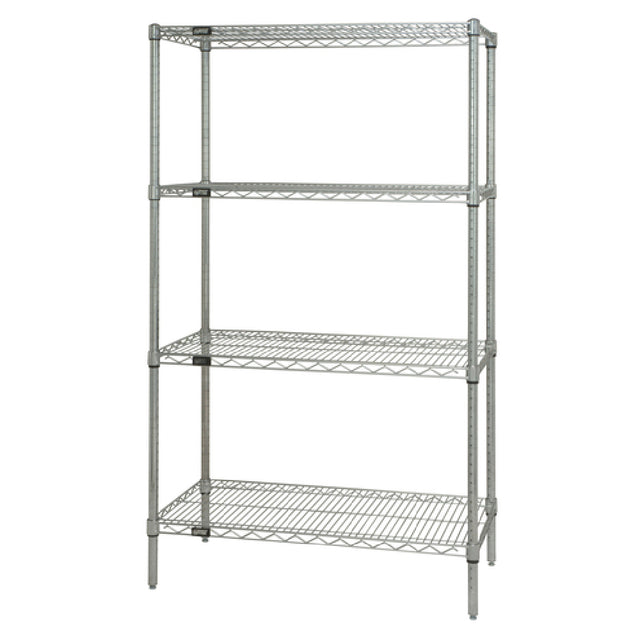 Quantum WR74-2448C Wire Shelving Starter Kit 48"W X 24"D X 74"H 600 800 Lb. Capacity