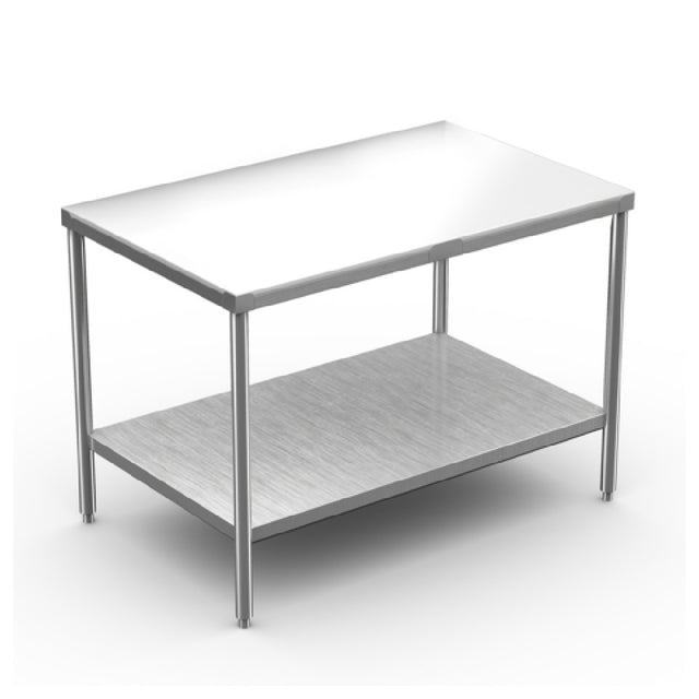 Winholt DPTS-2496 Work Table 96"W X 24"D X 34"H 5/8" Poly Top With 16/304 Stainless Steel Top Frame