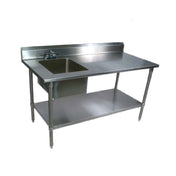 John Boos EPT8R5-3072SSK-L-X Work Table With Prep Sink 72"W X 30"D X 40-3/4"H Overall Size