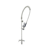 T&S Brass S-0113-BY EverSteel Pre-Rinse Unit: Single Hole Stainless Steel Deck Mount Mixing Faucet