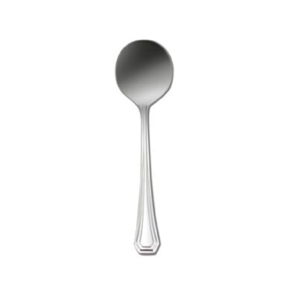 1880 Hospitality T246SBLF Oneida® Bouillon Spoon 6" Incised Lines Along Handle Perimeter