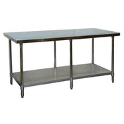 GSW USA WT-EP3084 Economy Work Table 84"W X 30"D X 35"H 18/430 Stainless Steel Top & Undershelf