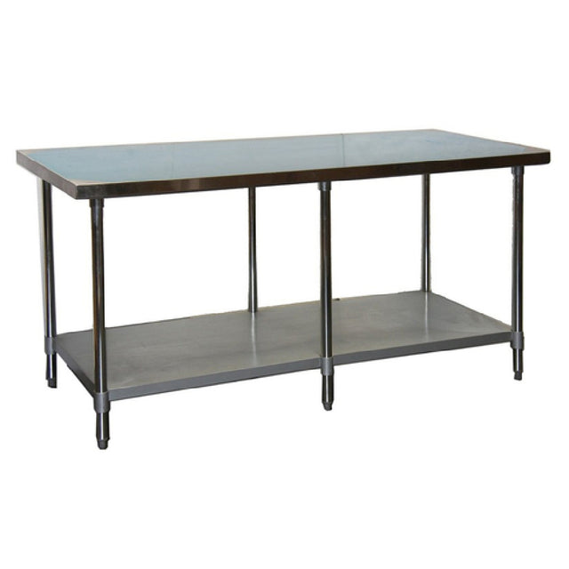 GSW USA WT-EE3084 Economy Work Table 84"W X 30"D X 35"H 18/430 Stainless Steel Top