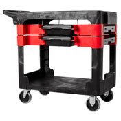 Rubbermaid FG618000BLA Trades Cart 38"L X 19-1/4"W X 33-3/8"H (2) Shelves