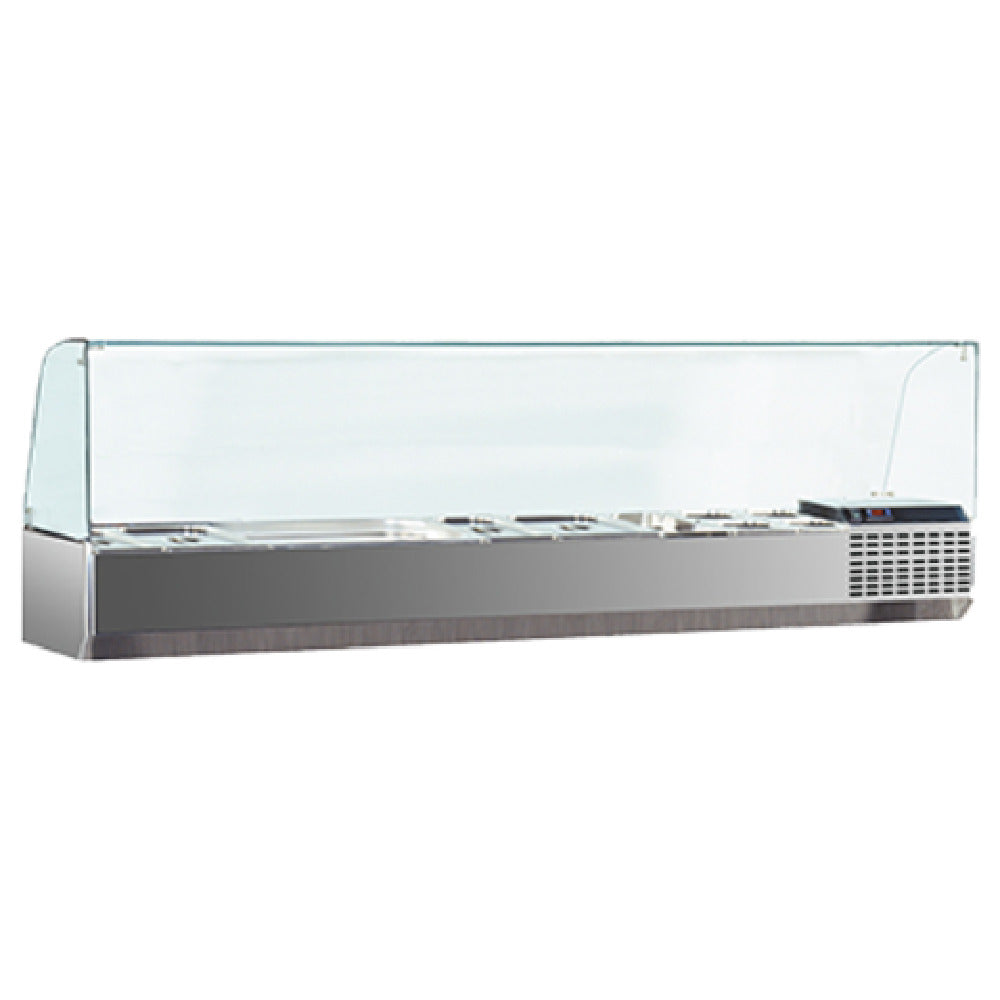 Marra Forni GAC166 Refrigerated Countertop Condiment Rail 65-1/2" W (7) 1/3 Pan Capacity