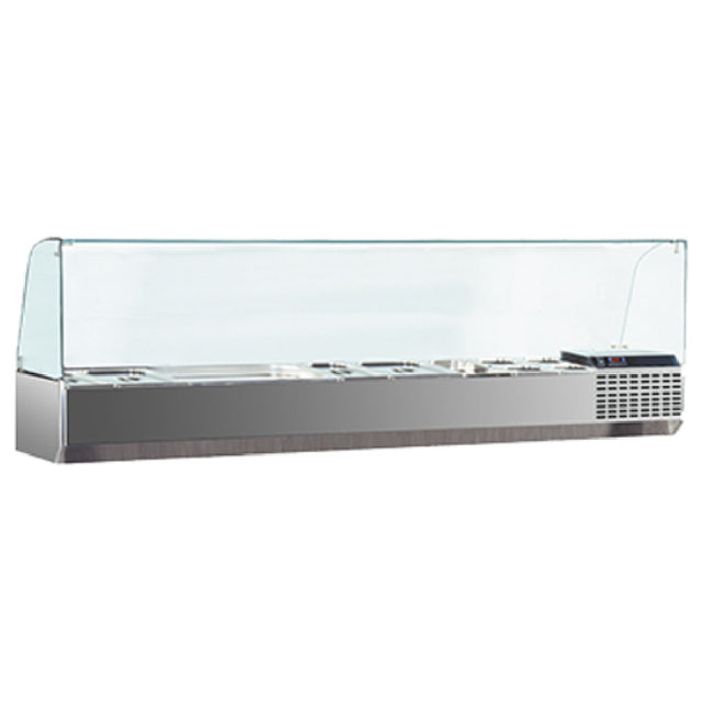 Marra Forni GAC166 Refrigerated Countertop Condiment Rail 65-1/2" W (7) 1/3 Pan Capacity