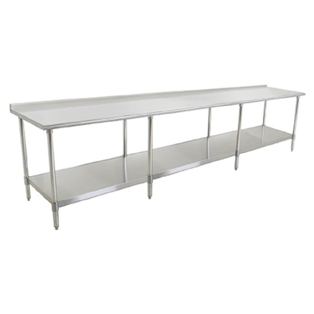 Eagle Group UT36120E - Spec-Master® Series Work Table, 120"W X 36"D, 14/300 Series Stainless Steel Top With 1-1/2"H Rear Up-turn
