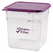 Cambro 8SFSCW441 CamSquare® Food Container 8 Qt. 8-3/8"L X 8-3/8"W X 9-1/8"H