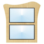 Hubert 38903 - Menu Board, 2-pocket, Wall-mount