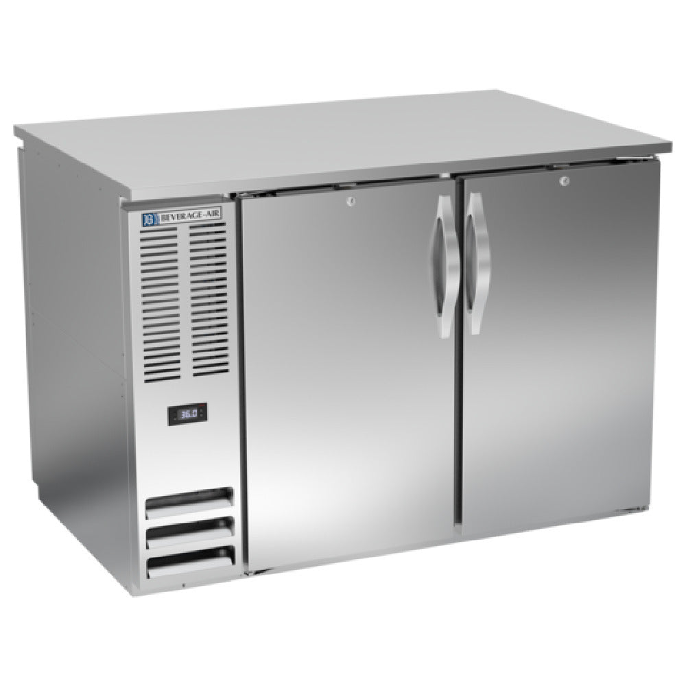 Beverage Air BB48HC-F-PT-S - Refrigerated Pass-Thru Back Bar Open Food Rated Refrigerator