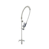 T&S Brass S-0113-BY EverSteel Pre-Rinse Unit: Single Hole Stainless Steel Deck Mount Mixing Faucet