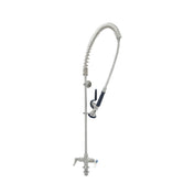 T&S Brass S-0113-BY EverSteel Pre-Rinse Unit: Single Hole Stainless Steel Deck Mount Mixing Faucet