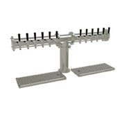 Glastender PT-12-MF Pipe Tee Draft Dispensing Tower Countertop (12) Stainless Steel Faucets (handles Not Included)