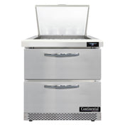 Continental Refrigerator D32N12M-FB-D Designer Line Mighty Top Sandwich Unit Front Breather