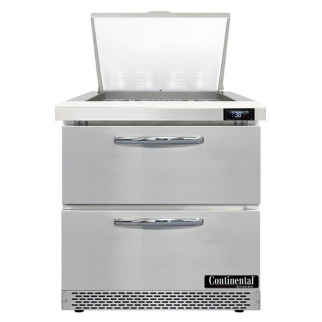 Continental Refrigerator D32N12M-FB-D Designer Line Mighty Top Sandwich Unit Front Breather