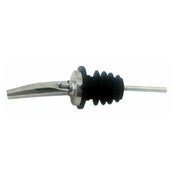 Omcan 80850 (80850) Pourer Stainless Steel Tapered Spout Black Plastic Stopper (12 Per Pack)