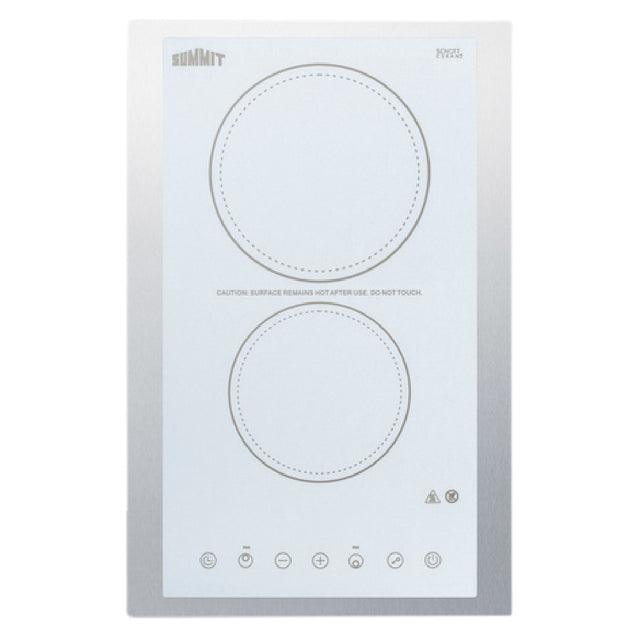 Summit CR2B23T4WTK15 Radiant Cooktop Electric 11-26/64" W