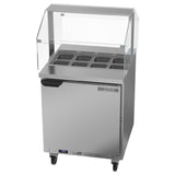 Beverage Air SPE27HC-SNZ Sandwich Top Refrigerated Counter With Sneezeguard One-section
