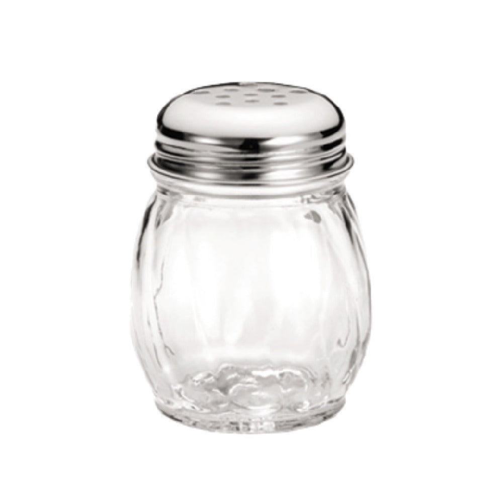 TableCraft Products 260-1 - Cheese Shaker, 6 Oz., Swirled Glass Jar (dishwasher Safe)