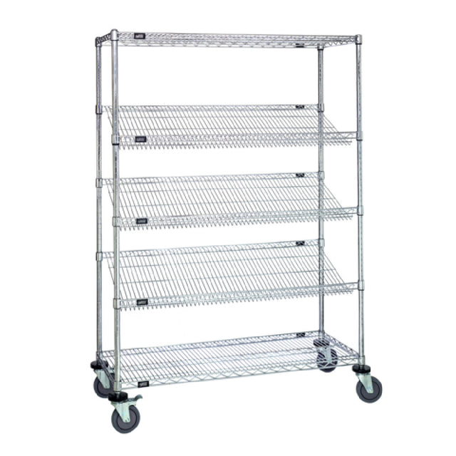 Quantum M1848SL6C Mobile Cart 48"W X 18"D X 63"H Includes: (2) Flat Wire Shelves