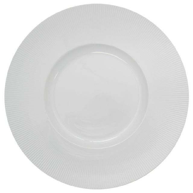 International Tableware SB-210 Plate 12"D Extra Wide Patterned Rim