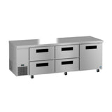 Hoshizaki ULR93B-D4 - Steelheart Series Undercounter Refrigerator, Reach-in, Three-section