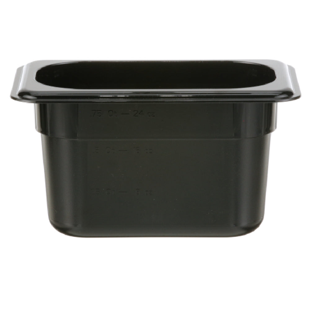 Cambro 94CW110 1/9 Size Bk Food Pan Camwear 4in Deep