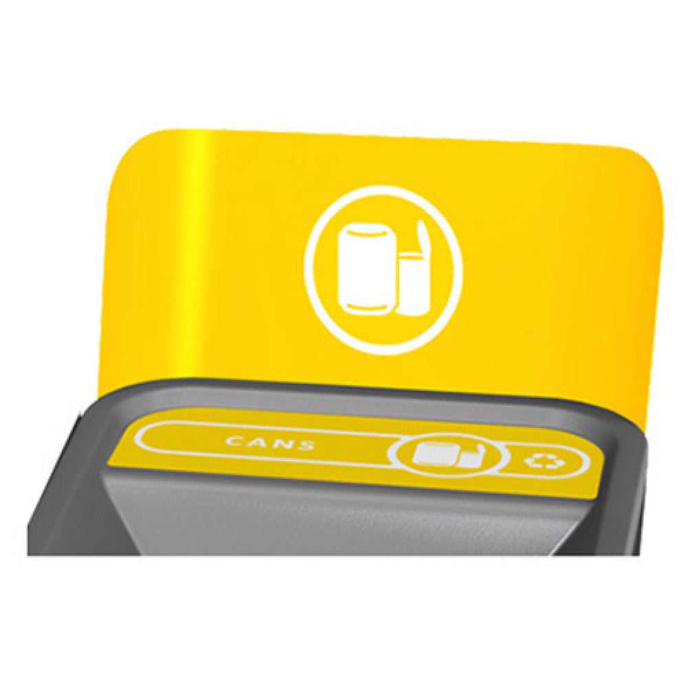 Rubbermaid 1961596 Configure™ Cans Recycling Sign For 15 Gallon Containers Yellow (6 Weeks Lead Time)