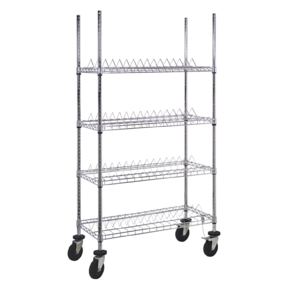 Quantum WRC-R60C Reel Shelving Cart 36"W X 18"D X 69"H Includes: (4) 15-reel Wire Shelves