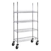 Quantum WRC-R60C Reel Shelving Cart 36"W X 18"D X 69"H Includes: (4) 15-reel Wire Shelves