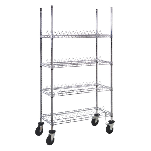 Quantum WRC-R60C Reel Shelving Cart 36"W X 18"D X 69"H Includes: (4) 15-reel Wire Shelves
