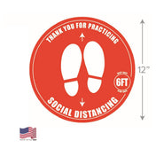 Spring USA SPFL-121500 Floor Decal "thank You For Practicing Social Distancing"