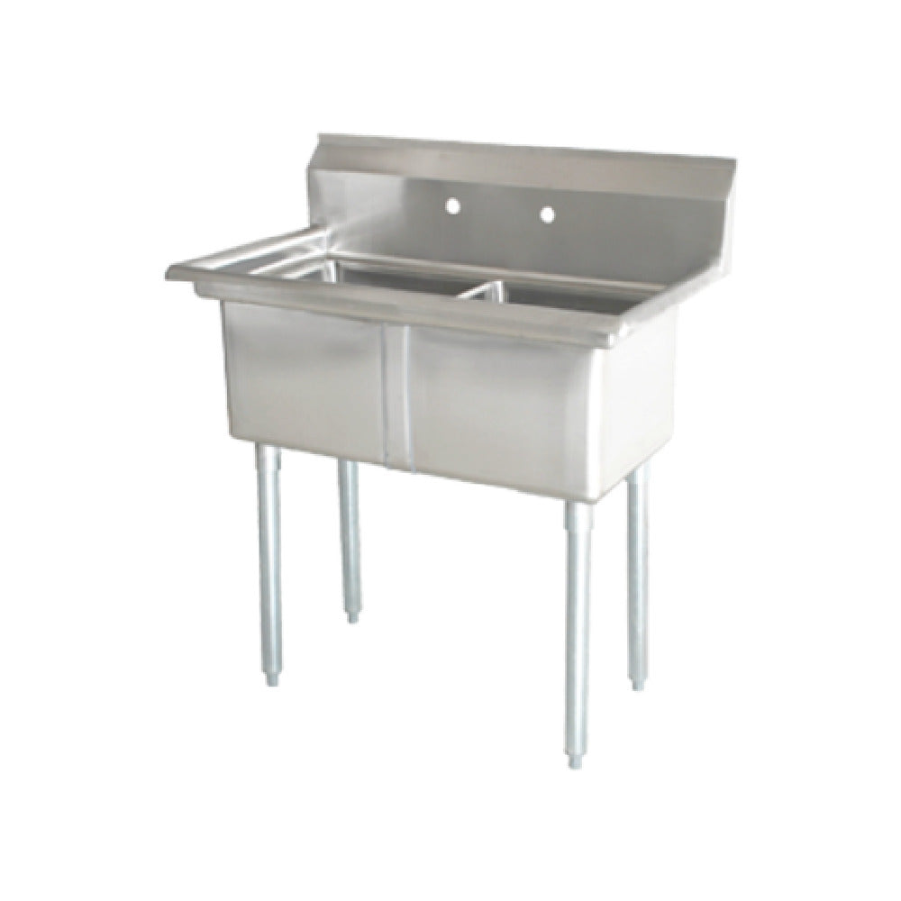 Omcan 22113 (22113) Pot Sink (2) 18" Front To Back X 18" Wide X 11" Deep Bowls