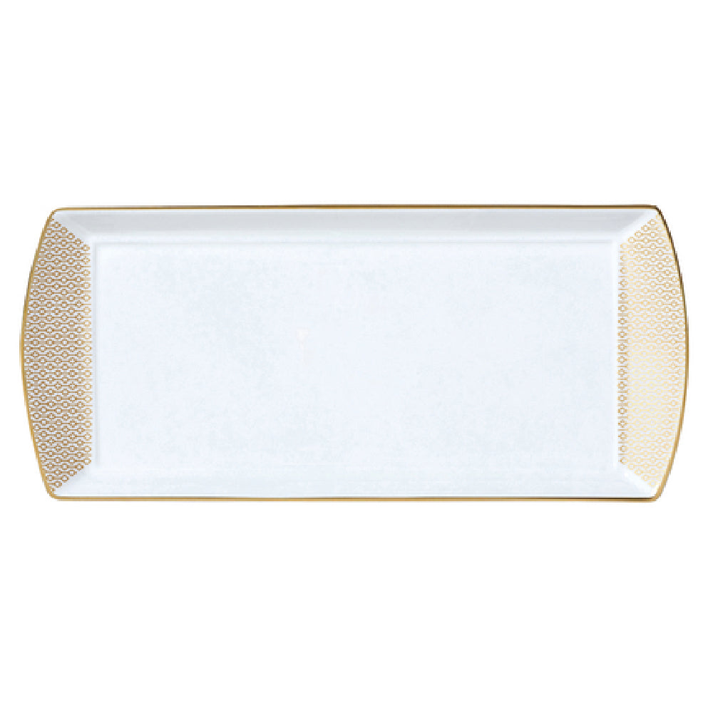 Steelite 82115AND0136 L/S Rectangle Tray 13.375" X 6.0" X 0.75" Signature