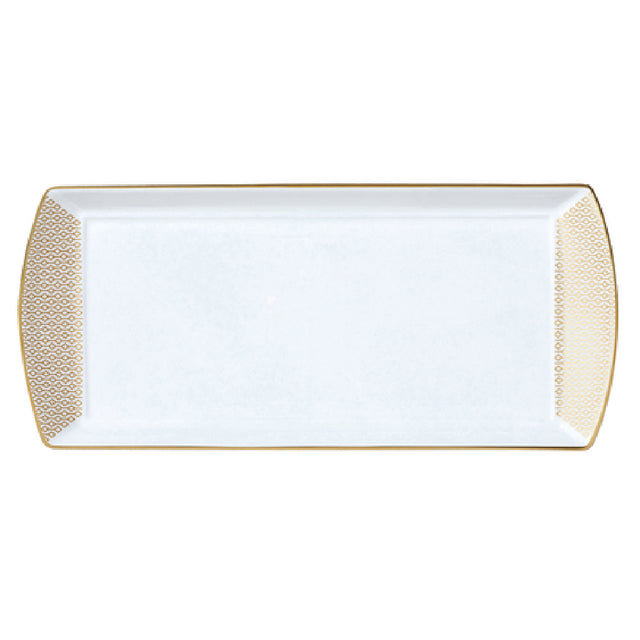 Steelite 82115AND0136 L/S Rectangle Tray 13.375" X 6.0" X 0.75" Signature