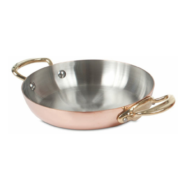 JB Prince R267 20 Mauviel Copper Dish 8.13"W X 10.55"D X 2.01"H Round