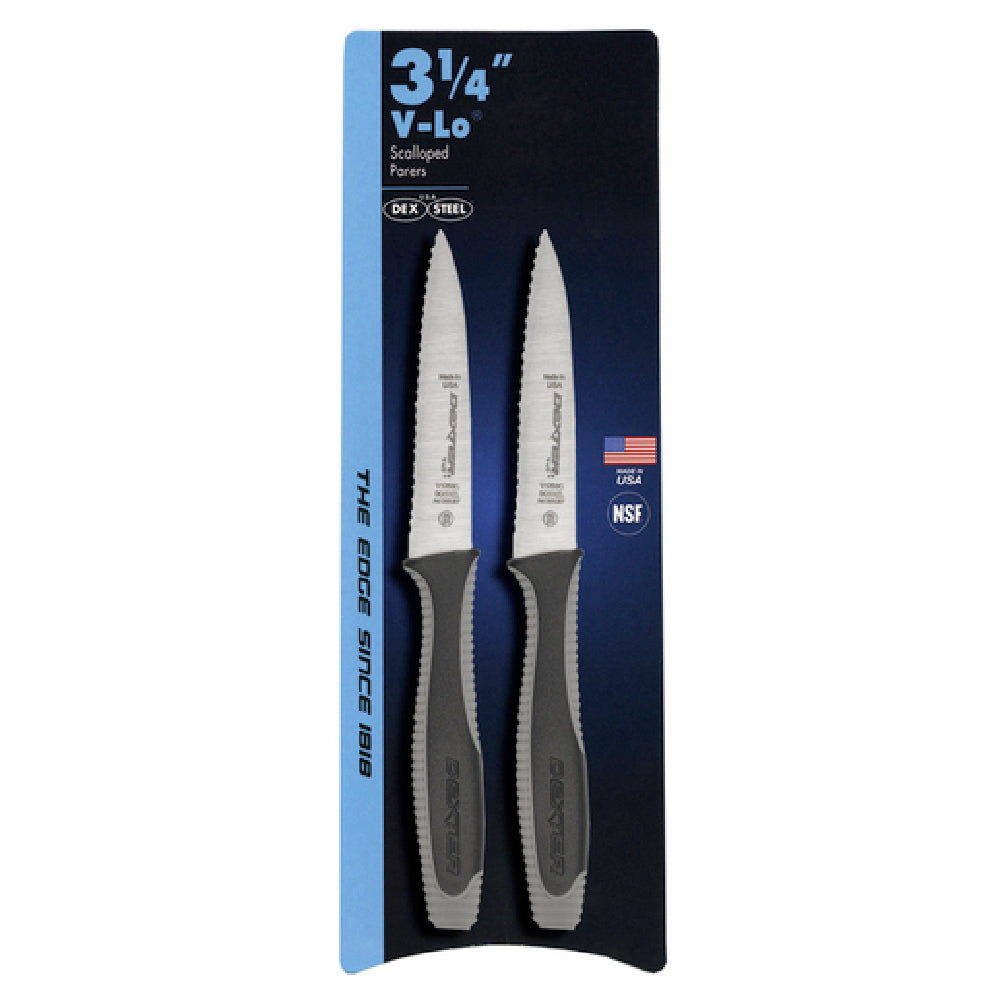 Dexter Russell V105SC-2PCP V-Lo® (29493) Paring Knife 3-1/2" Scalloped Edge