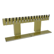 Glastender BRT-16-PB Bridge Draft Dispensing Tower Countertop (16) Stainless Steel Faucets (handles Not Included)