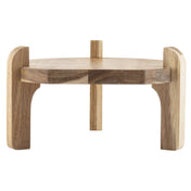 TableCraft Products 10757 - Beverage Dispenser Stand Only, 10" Dia. X 5-3/4", Acacia Wood