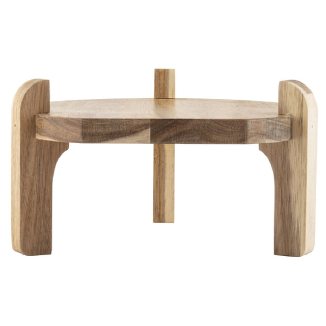 TableCraft Products 10757 - Beverage Dispenser Stand Only, 10" Dia. X 5-3/4", Acacia Wood