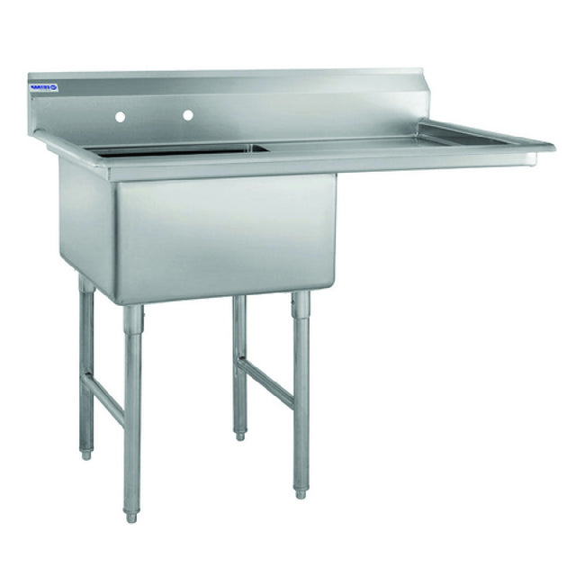 Hubert 29N-048 - Kratos® Compartment Sink, 23"W X 23"D X 12"H Bowl Size, (1) 24" Drain Board On Right