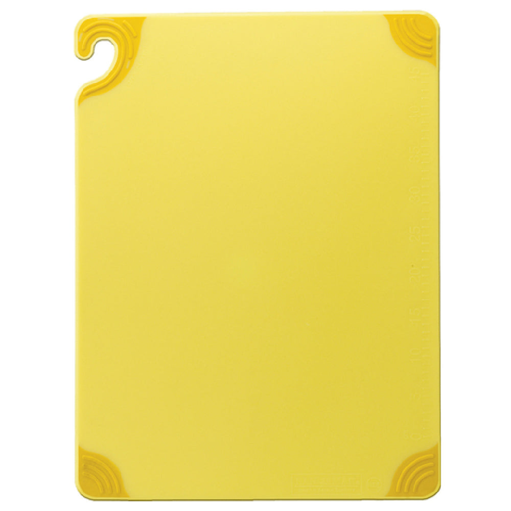 San Jamar CBG912YL Saf-T-Grip® X-Pediter™ Cutting Board 9" X 12" X 3/8" Anti-slip Grip Corners