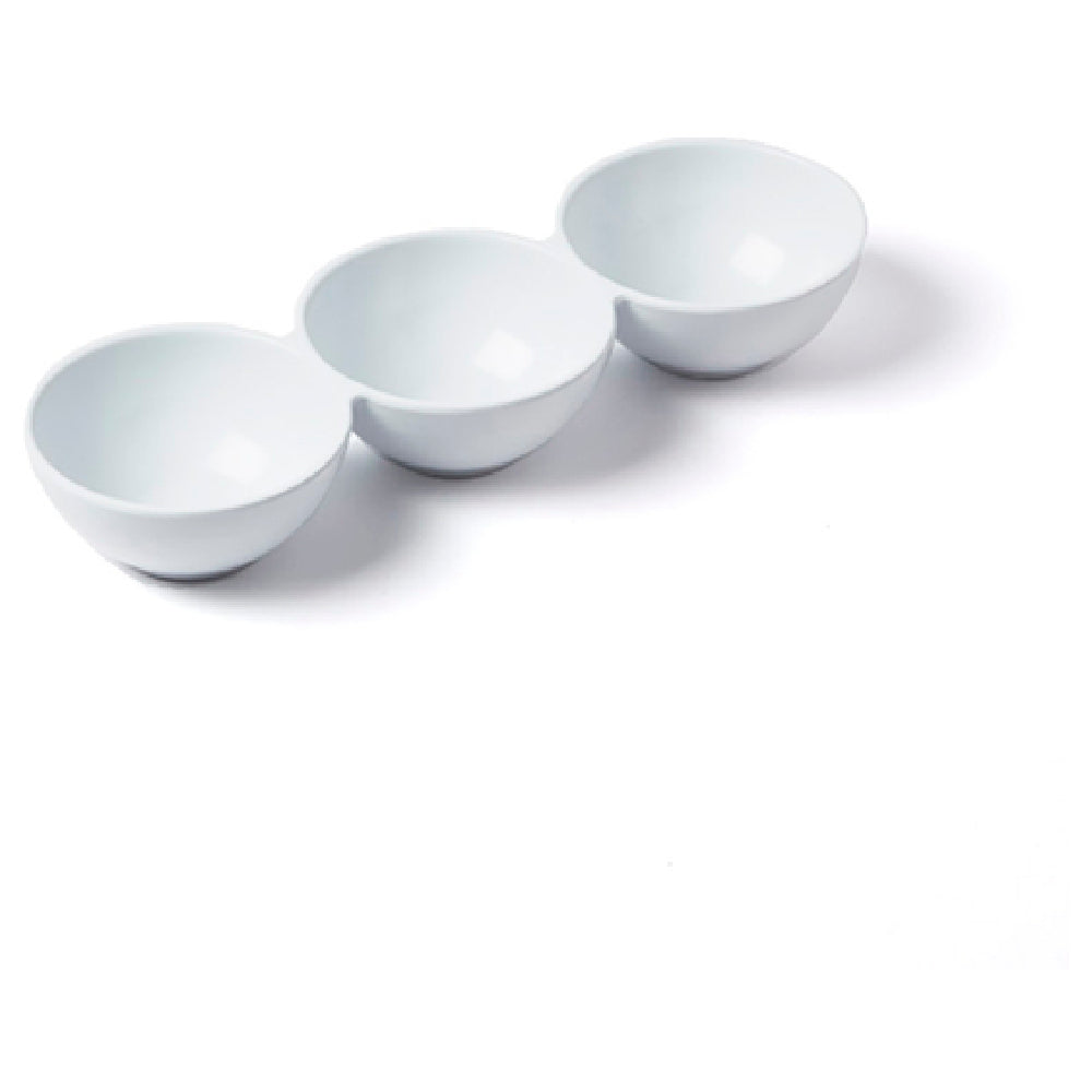 American Metalcraft MRD3 Serving Bowl (3) 12 Oz. Compartments 14-5/8"L X 5"W X 2-1/4"H