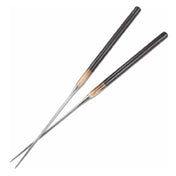JB Prince UA127 Forged Chopsticks (Moribashi) With Ebony Wood Handle 11.75" Steel And Wood