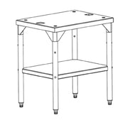 Market Forge 95-6060 Equipment Stand 28" High (1) Shelf & (4) Adjustable Bullet Feet