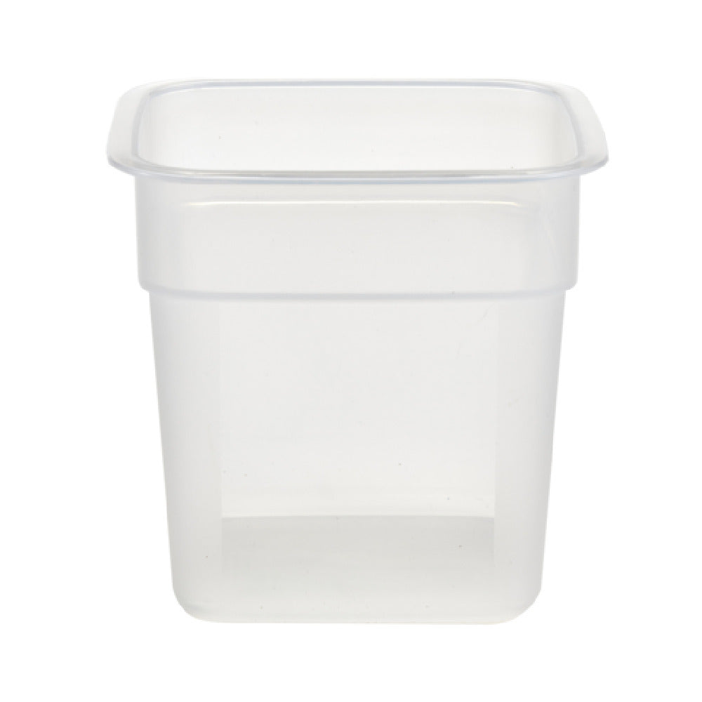Cambro 1SFSPROPP190 CamSquare® FreshPro Food Container 1 Qt. 4-22/25"L X 4-22/25"W X 4-3/5"H
