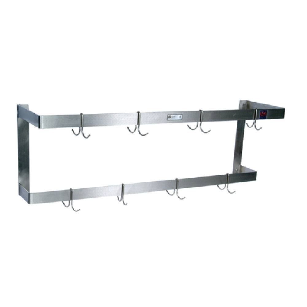 John Boos PRW24-X Pot Rack Wall Mount Double Bar