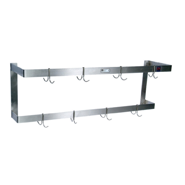 John Boos PRW25 Pot Rack Wall Mount Double Bar