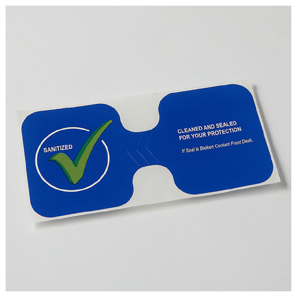 American Metalcraft DSS6 Sanitized Door Seal Label 3" X 6" "Sanitized"