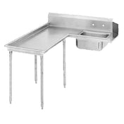 Advance Tabco DTS-G60-108L Island-Soil Dishtable L-shaped Attaches To Left Of Dish Machine Operator